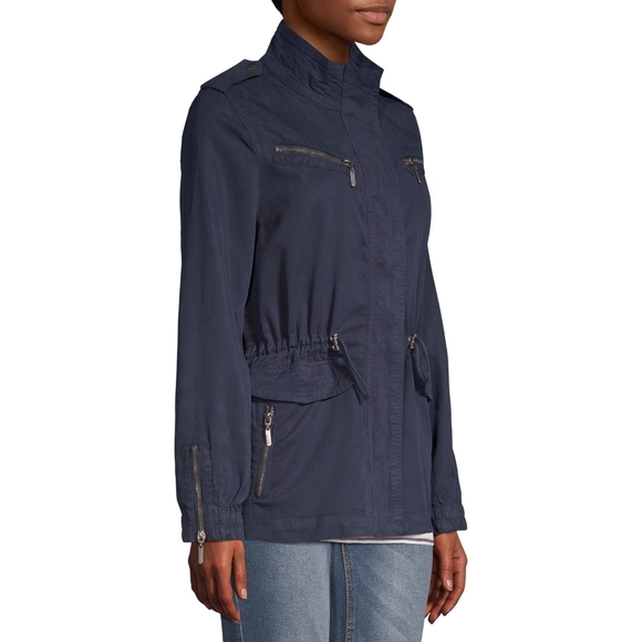 Max Jeans Navy Utility Tencel Jacket Size M - Picture 2 of 8